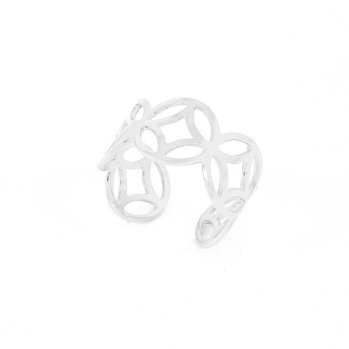 Bague Fine Azulejo Platine