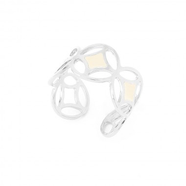 Bague Fine Azulejo Platine...