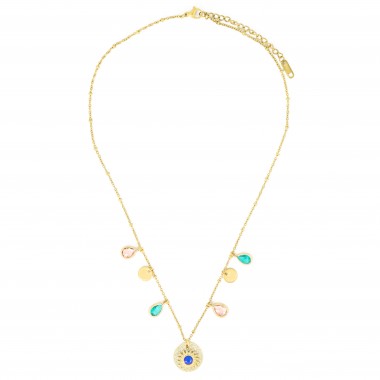 Collier Juliette Bleu Doré