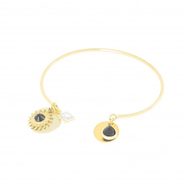 Bracelet Juliette Noir Doré