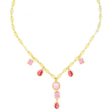 Collier Piano-Forte Rose Doré