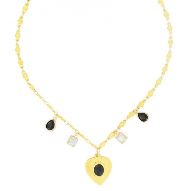 Collier Olympe Noir Doré