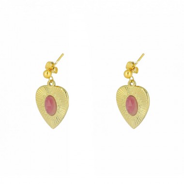 Boucles Olympe Rouge Doré