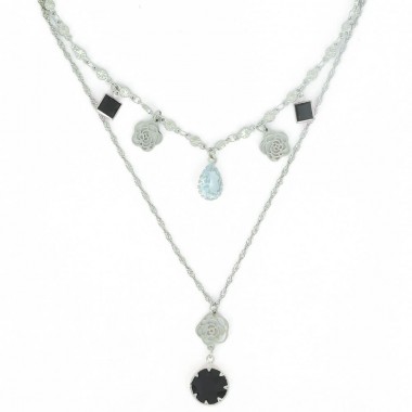 Collier Fleur de Vie Noir...