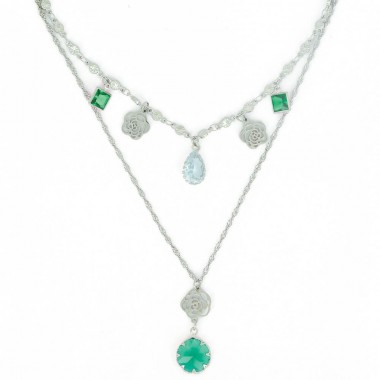 Collier Fleur de Vie Vert...