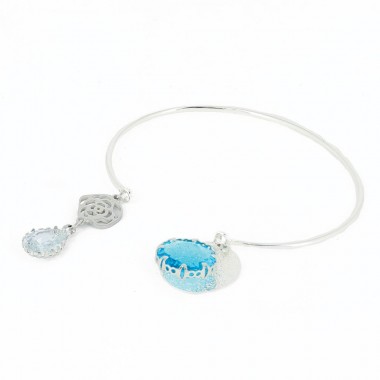 Bracelet Fleur de Vie Bleu...