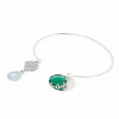 Bracelet Fleur de Vie Vert...