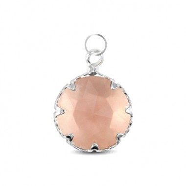 Charms pierre ronde rose...