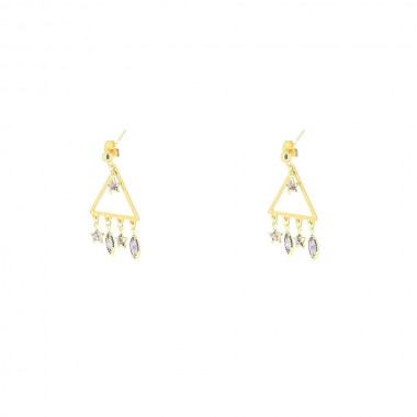 Boucles Brillantes Violet Doré